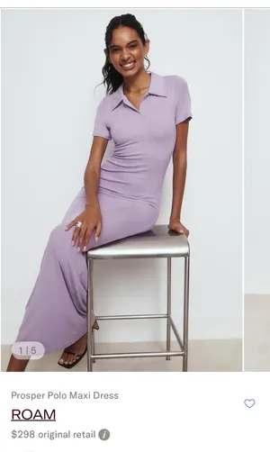 Roam polo maxi dress Purple thumbnail 2