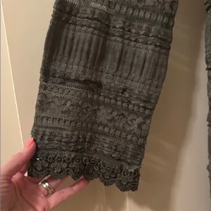 POL Elegant Dark Gray Fully Lined Lace &‎ Crochet Dress size smal thumbnail 3