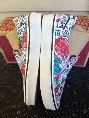 Vans Slip-On Sneakers in Multi-Color Sticker Print thumbnail 5