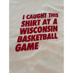 Under Armour Wisconsin Badgers Cropped T Shirt‎ Womens Medium Red White Athletic thumbnail 3