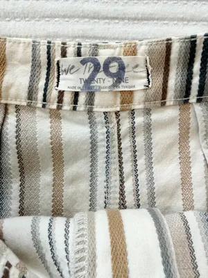 Free People We The Free Patti Pant in Textured Neutral Stripes thumbnail 6