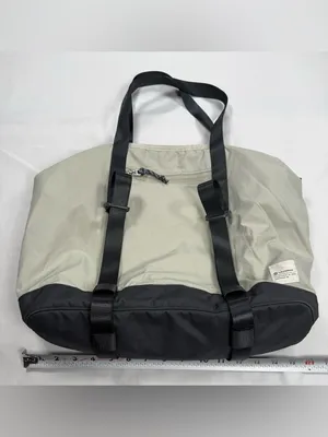 lululemon athletica Light Gray and Black Convertible Nylon Tote thumbnail 3