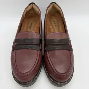 Cobb Hill by Rockport Womens 6.5 Janney Penny Loafers Burgundy Leather Lug Sole thumbnail 3