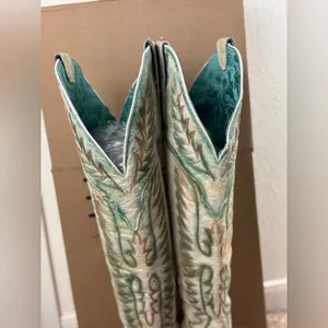 Corral Turquoise and Brown Western Boots Size 7M thumbnail 5