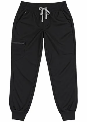 Figs Technical Collection Zamora Jogger Scrub Pants in Black Size Medium Pet thumbnail 1