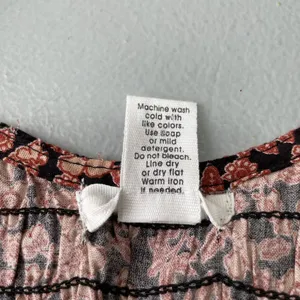Japna Smocked Peplum Top Size Medium Floral Boho Romantic Forest Fairy Peasant thumbnail 7
