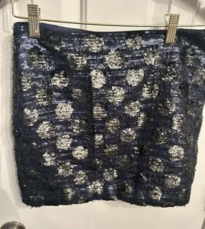 Broadway & Broome Womens skirt sequin size 0 blue sexy going out thumbnail 1