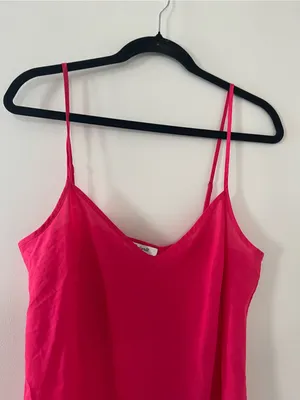 Madewell Hot Pink 100% Cotton Slip Mini Dress Medium Summer Lingerie thumbnail 2