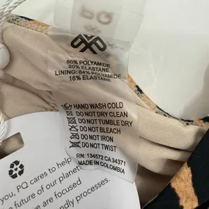 PQ Swim Bikini Bottom SZ Small NWT Cleo Link TieSide Teeny Tiger Print Gold Ring thumbnail 14