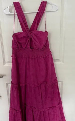 Vici Hot Pink Key Hole Maxi Dress thumbnail 1
