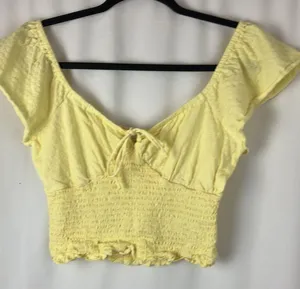 Billa Bong yellow cropped top woman’s size large thumbnail 6