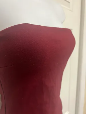UNBRANDED Plum Strapless Bandaeu Tube Dress thumbnail 7