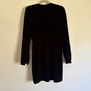Bardot Audrina‎ Velvet Dress NWT Medium 6 Anthropologie Black Rhinestone Trim thumbnail 8