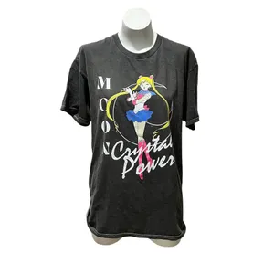 Sailor Moon Crystal Power Graphic T-Shirt Unisex M Gray Anime Tee thumbnail 3