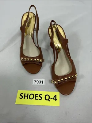 Womans Excellent Condition Michael Kors Sling Back Stiletto Heels 10 M Brown thumbnail 1