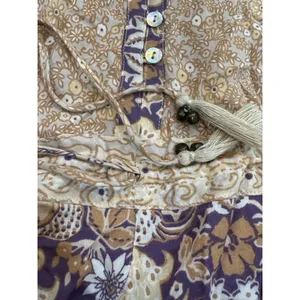 Spell And The Gypsy Xanadu Playsuit Peacock Romper in Gold Dust Size Small Boho thumbnail 9