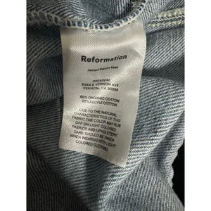 Reformation Jacqui Denim Vest Cayman Wash Button-Front Vest Back Cinch Size S thumbnail 5