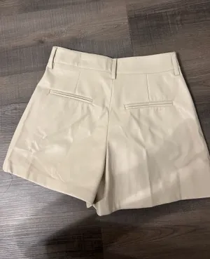 Forever 21 Cream Leather Shorts thumbnail 2