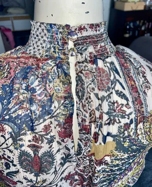 NWT MSK, Macy’s Slvlss Paisley Print Ruffle Dress, Sz M thumbnail 4