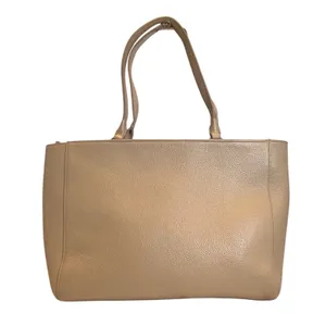 Rebecca Minkoff‎ Regan Tote Bag Womens Large Beige Pebbled Leather Tassel Gold thumbnail 2