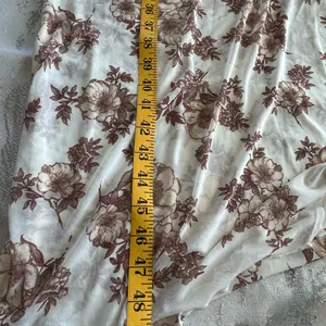 No Comment Chic White Maxi Dress with Brown Floral Design thumbnail 12