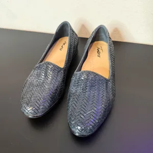 Trotters Liz Woven Leather Herringbone Slip On Loafers Womens 8 Narrow Casual thumbnail 16