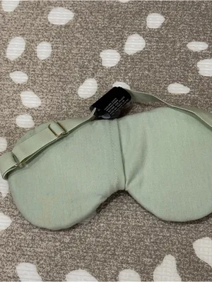 Free People x understated eye mask embroidered starry gold mint travel thumbnail 5