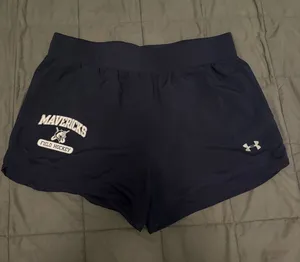 Manchester valley high school Under Armour navy blue field hockey shorts Size L thumbnail 1