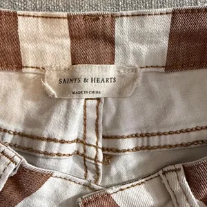 Saints & Hearts Brown Striped Flare Jeans Small‎ High Rise Boho Bell Bottoms thumbnail 7