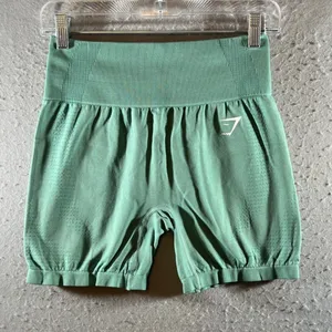 1288 | Gymshark Seamless High‎ Waisted Workout Athletic Shorts Green Womens S thumbnail 1