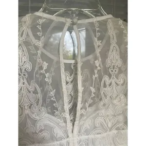 NWT Dolce Vita Kloey Silk Embroidery Dress Ivory Sz S. Formal Bridal cocktail thumbnail 8