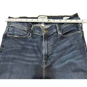FRAME Le High Skinny Jeans in Harvard dark wash high rise Sz‎ 30 thumbnail 7