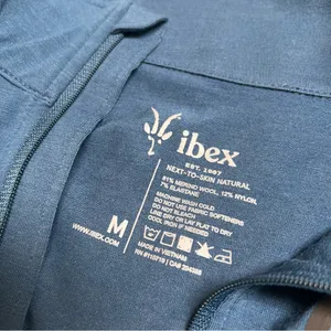 ibex Woolies Tech 1/4 zip Blue Merino Wool Quarter thumbnail 3
