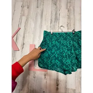 JoyLab Green Geometric Active Shorts Women’s XL High Waist Workout Running Short thumbnail 10