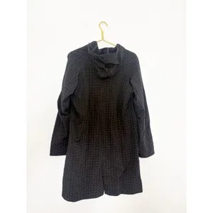Lululemon Apres Yoga Jacket Black White Polka Dots Mid Length Hoodie thumbnail 13