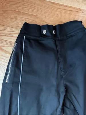 Maniere De Voir Black Reflective Cargo Jogger Pants Size 6 Y2K Techwear thumbnail 4