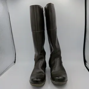 Clarks‎ Riddle Phrase Womens 9 Brown Knee High Riding Boots Buckle Zip 26113540 thumbnail 3