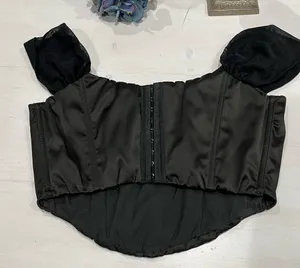 Tic Toc Black Corset with‎ see through thick straps size M thumbnail 1