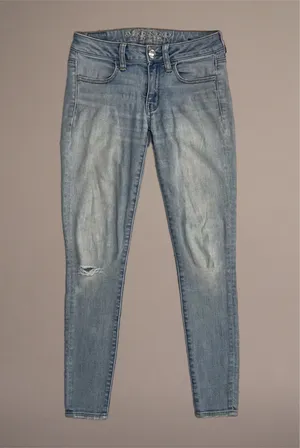 👖 American Eagle Outfitters Light Wash Super Stretch Jeggings thumbnail 2