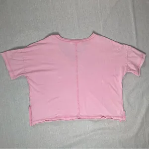 Altar’d State | NWOT Pink Amelia Oversized Cropped Tee | Medium thumbnail 3