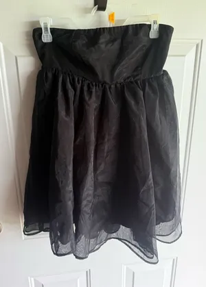 black strapless dress thumbnail 1