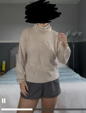 Easy Clothes Taupe Turtleneck Sweater Tan Size M thumbnail 3