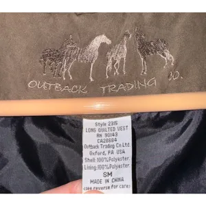 Outback Trading Company Women's Brown Quilted Vest Size‎ Small Equestrian Riding thumbnail 7