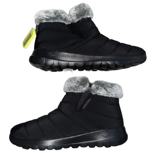 Skechers NWT Black faux fur Furred Snow Boots Women's size 8 On-The-Go Joy thumbnail 5