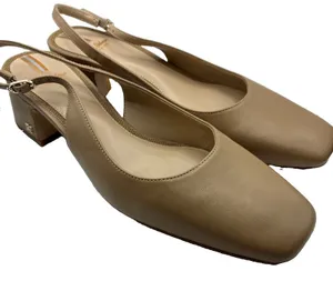 Sam Edelman Women’s Terra Slingback Block Heel Pumps Tan Square Toe 9.5 New thumbnail 1