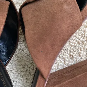 BCBGeneration Suede Chocolate Brown Mule Heels thumbnail 15