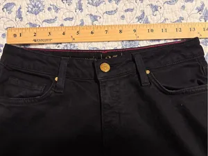 Late Spade womens 25 Black denim skinny jeans Broome Street model thumbnail 9