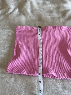 Sugar Pink Ribbed Sleeveless Strapless Tube Top Summer Tank Women’s Sz XS EUC thumbnail 3
