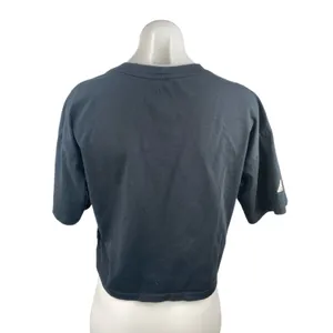 New Balance Women's Black Logo Spellout Short Sleeve Boxy Athletic T Shirt Top M thumbnail 2