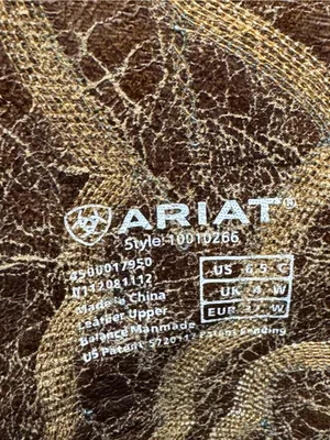 Ariat Heritage Western R Toe Cowboy Cowgirl Embroidered Boots Brown 6.5 10010266 thumbnail 10